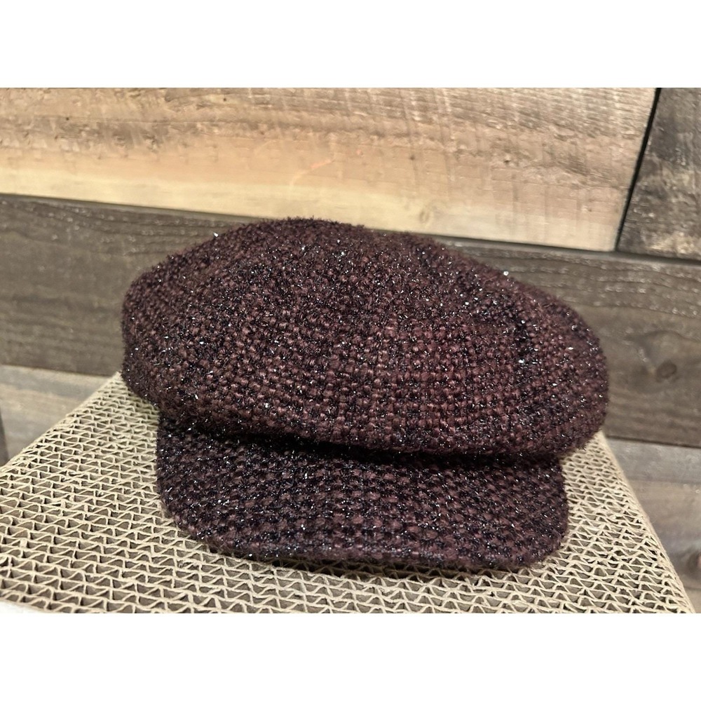 Candies Y2K Newsboy Hat Cap Cadet Style Brown Multi Tweed Wool Blend Streetwear